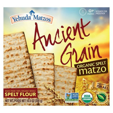 Yehuda, Ancient Grain Organic Spelt Matzo, 10.5 Oz(Case Of 24)