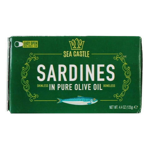 Sea Castle, Sardines Skinless Boneless in Olive Oil, 4.375 Oz(Case Of 12)