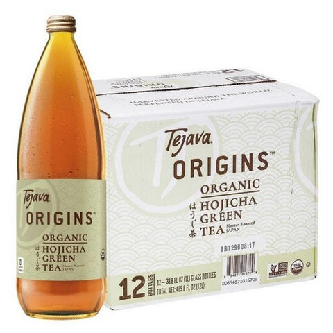 Tejava, Organic Hojicha Green Tea, 33.8 Oz(Case Of 12)