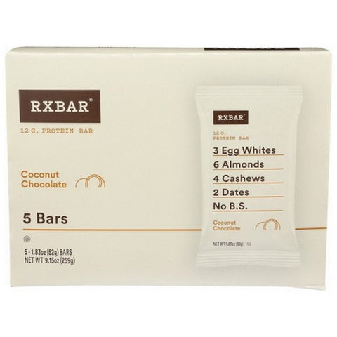 Rxbar, Protein Bars Coconut Chocolate, 5 Count(Case Of 6)