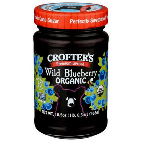 Crofters, Organic Wild Blueberry Premium Spread, 16.5 Oz(Case Of 6)
