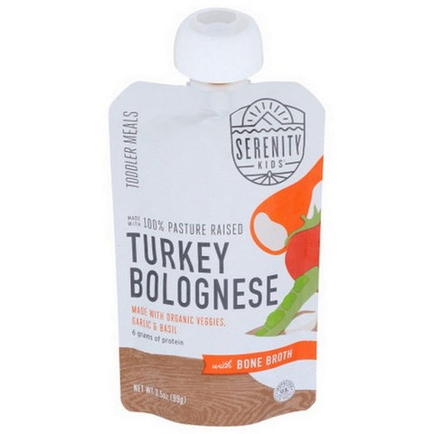 Serenity Kids, Organic Turkey Bolognese With Bone Broth Toddler, 3.5 Oz(Case Of 6)