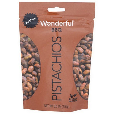 Wonderful Pistachios, BBQ Pistachios And Almonds No Shell, 5.5 Oz(Case Of 10)