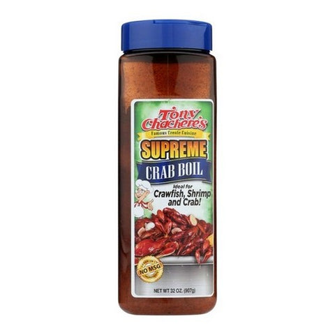 Tony Chachere's, Supreme Crab Boil, 32 Oz(Case Of 6)