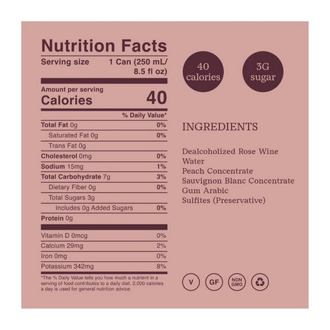 Surely, Non Alcoholic Sparkling Rose, 34 Oz(Case Of 6)