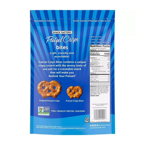 Snack Factory, Pretzel Crisps Sea Salt, 12 Oz(Case Of 12)