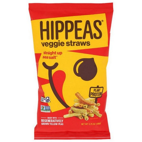 Hippeas, Sea Salt Veggie Straws, 3.75 Oz(Case Of 12)