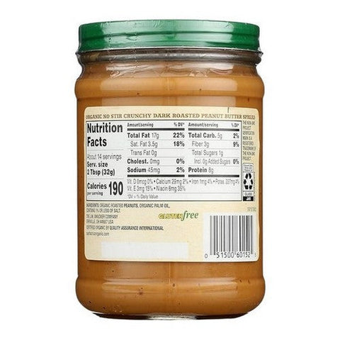 Santa Cruz, Organic Peanut Butter Dark Crunchy, 16 Oz(Case of 12) Santa Cruz