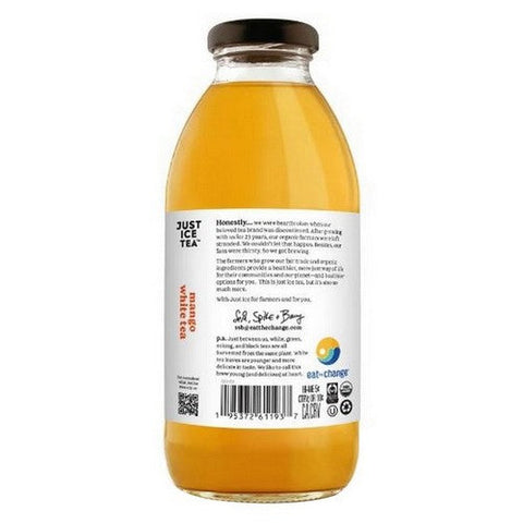 Just Ice Tea, Organic Mango White Tea, 16 Oz(Case Of 12) Just Ice Tea