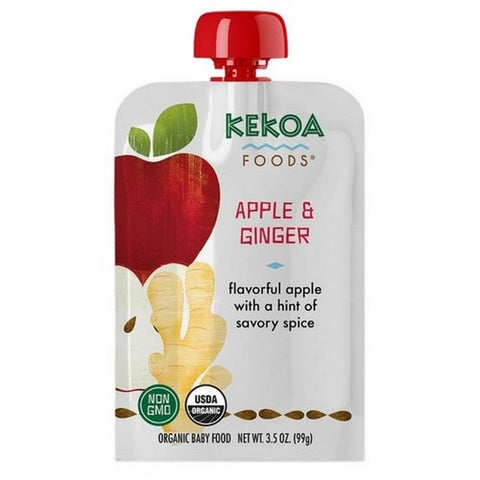 Kekoa, Apple And Ginger Squeeze Pouch, 3.5 Oz(Case Of 6)