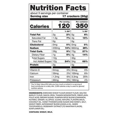 34 Degrees, Pumpkin Spice Sweet Crisps, 3 Oz(Case Of 12)