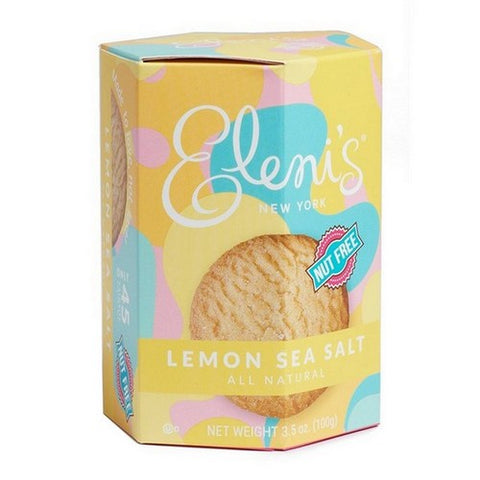 Elenis Cookies, Sea Salt Lemon Cookie Box, 3.5 Oz(Case Of 6)