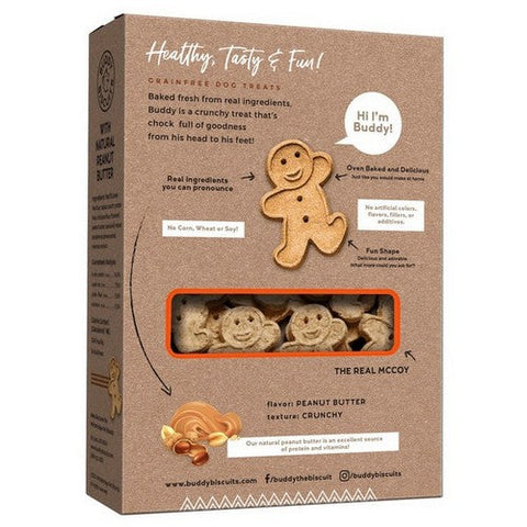 Buddy Biscuits, Oven Baked Treats With Peanut Butter Dry Dog Treats, 14 Oz (Case Of 6) Buddy Biscuits