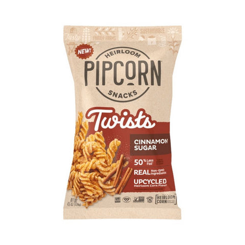 Pipcorn, Twists Cinnamon Sugar, 4.5 Oz (Case Of 12)