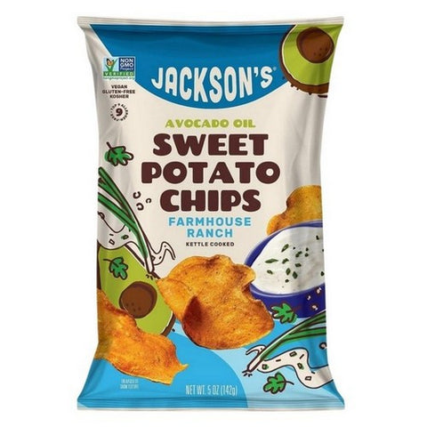 Jacksons Chips, Potato Chips Coconut Oil Farmhouse Ranch, 5 Oz (Case Of 12)
