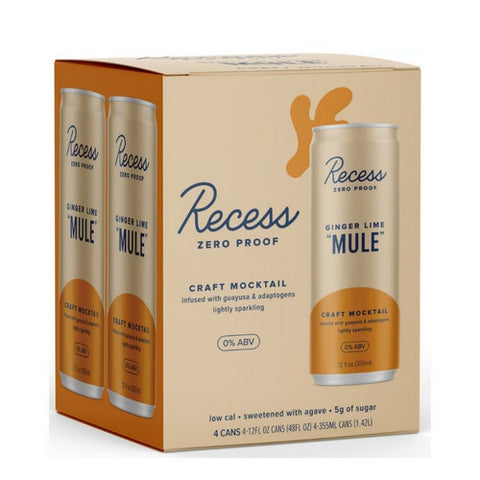 Recess, Ginger Lime Mule Craft Mocktail, 4 PK (Case Of 6)