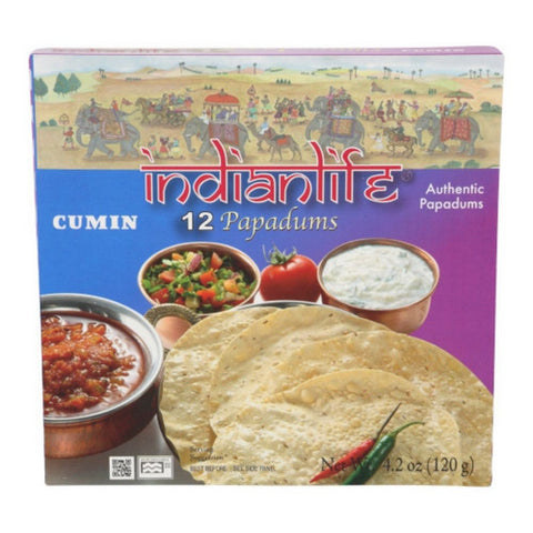 Tamarind, Papad Cumin Papadums, 4.23 Oz(Case Of 8)
