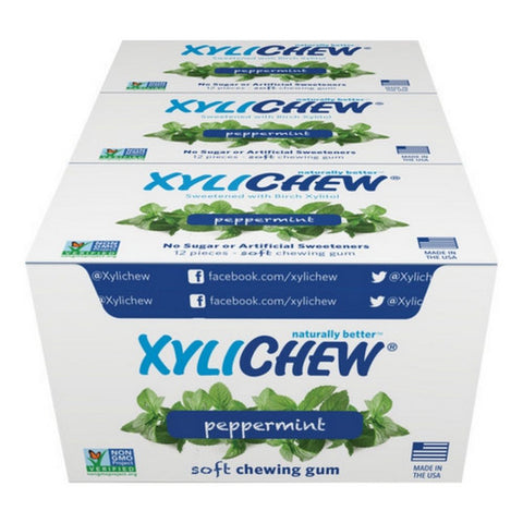Xylichew, Peppermint Gum, 12 Count(Case Of 24)