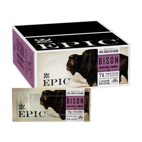 Epic Provisions, Bison Bacon Cranberry Bar, 1.3 Oz(Case Of 12)