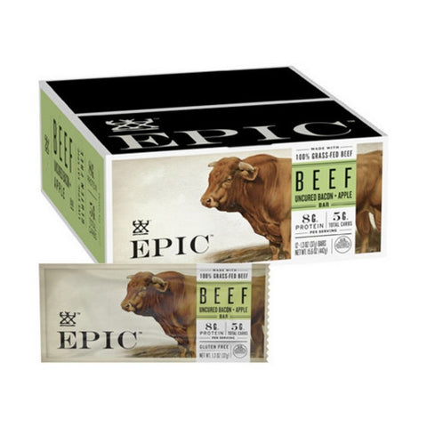 Epic Provisions, Beef Apple And Uncured Bacon Bar, 1.3 Oz(Case Of 12)