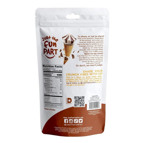 Just The Fun Part, Waffle Cones Filled With Milk Chocolate Mini, 4.23 Oz(Case Of 6)