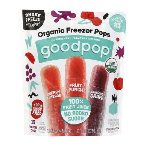 Goodpop, Organic Freezer Pops Variety, 30 Oz(Case Of 6) Goodpop