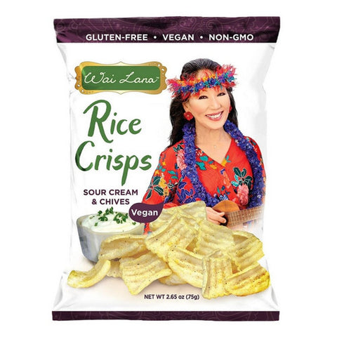 Wai Lana, Rice Crisps Sour Cream Chives, 2.65 Oz(Case Of 12)