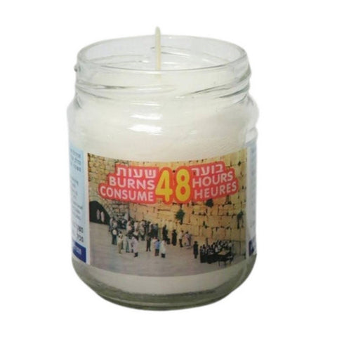 Shraga, Memorial Candle 48 Hour Glass, 1 Count(Case Of 24)