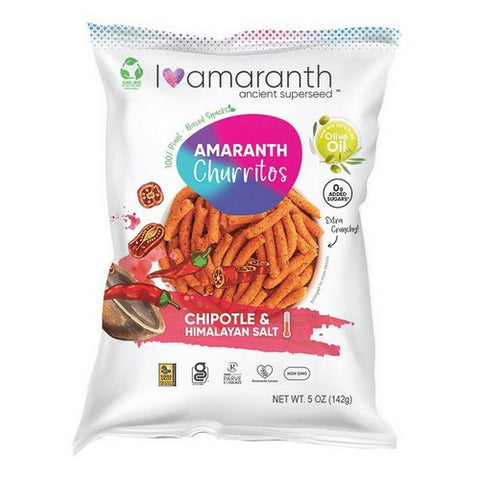 I Amaranth, Chipotle And Himalayan Salt Churritos, 5 Oz(Case Of 10)