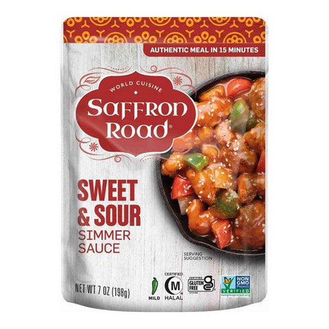 Saffron Road, Sweet And Sour Simmer Sauce, 7 Oz(Case Of 8) Saffron Road