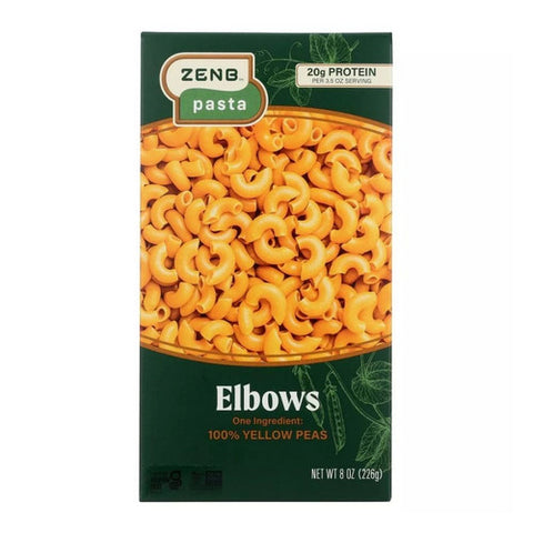 Zenb, Pasta Elbows Yellow Peas, 8 Oz(Case Of 12)
