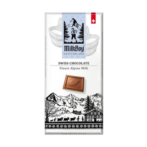 Milkboy Swiss Chocolate, Alpine Milk Chocolate Bar, 3.5 Oz(Case Of 10)