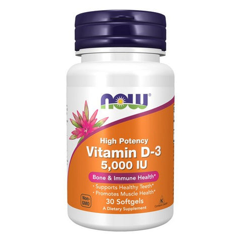 Now Foods, Vitamin D-3 5,000 IU, 30 Softgels