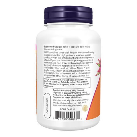 Now Foods, Vitamin C-1000 Zinc & Vitamin D-3, 100 VegCaps