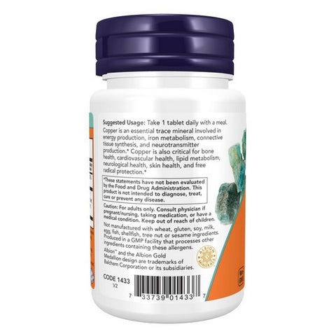 Now Foods, Copper Glycinate, 3 Mg, 120 tabs