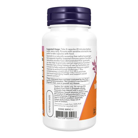 Now Foods, Quercetin with Bromelain, 60 VegCaps