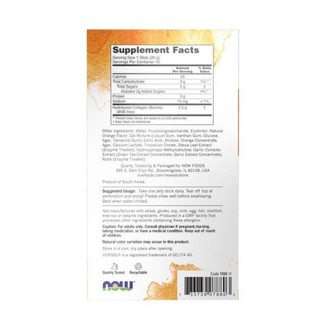 Now Foods, Collagen Jelly Beauty Complex Sweet Orange, 7.05 Oz / (10 Jelly Sticks) Now Foods