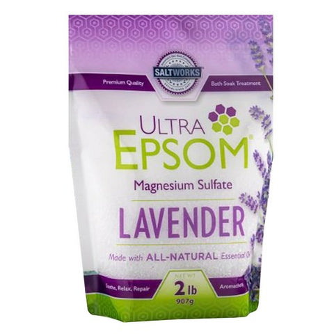 SaltWorks, Ultra Epsom Salt Lavender, 2 Lb