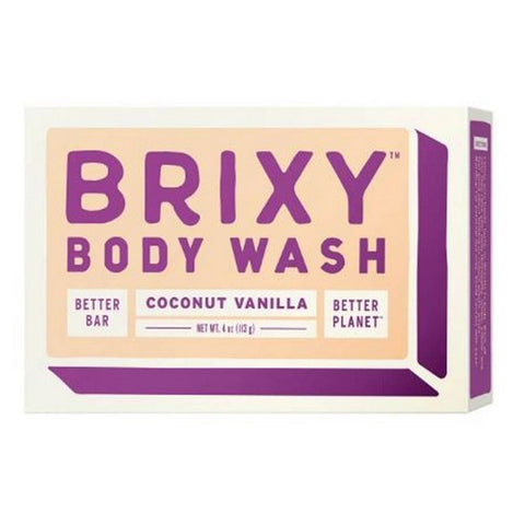 Brixy, Body Wash Bar Coconut Vanilla, 4 Oz