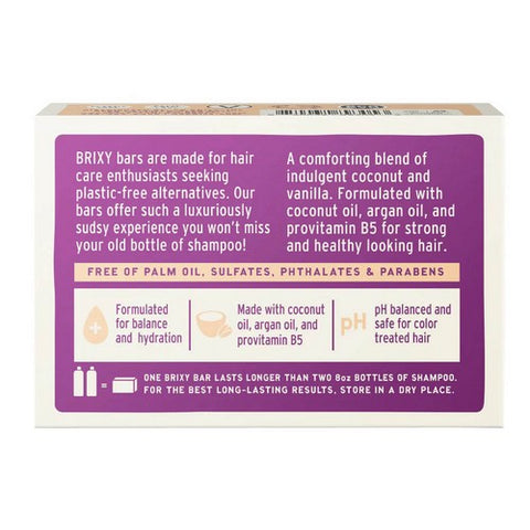 Brixy, Shampoo Bar Coconut Vanilla, 4 Oz