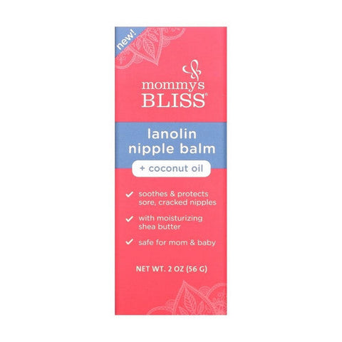 Mommys bliss, Lanolin Nipple Balm Breastfeeding Cream with Coconut Oil And Shea Butter, 2 Oz Mommys bliss