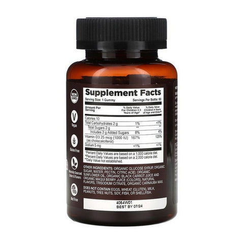 Yum-V's, Organiv Vitamin D3 Strawberry, 60 Gummies