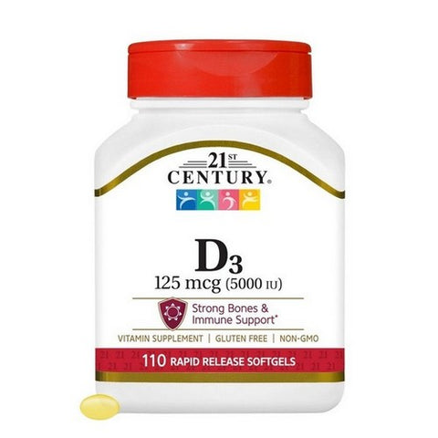 21st Century, Vitamin 400 IU, 125 Mcg, 110 Softgels