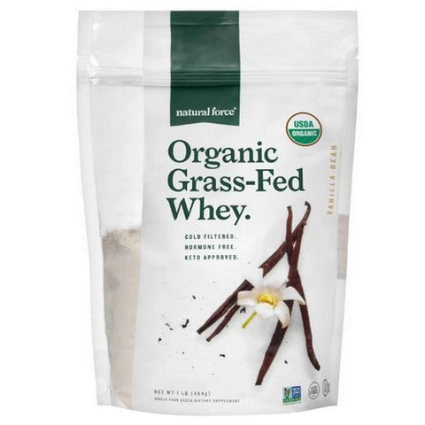 Natural Force, Organic Grass Fed Whey Vanilla, 16 Oz