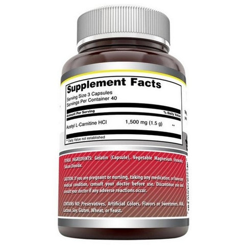 Amazing Nutrition, Amazing Formulas Acetyl L-Carnitine, 120 Veggie Capsules