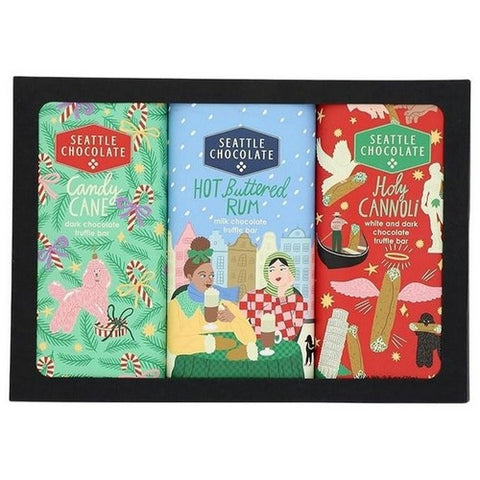 Seattle Chocolate Co., Seasons Greetings Truffle Bar Trio, 3 Count (2.5 Oz)