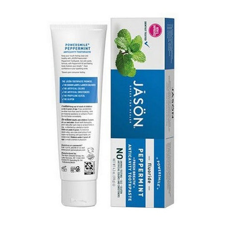 Jason Natural Products, Power Smile Whitening Gel Toothpaste, 4.2 Oz