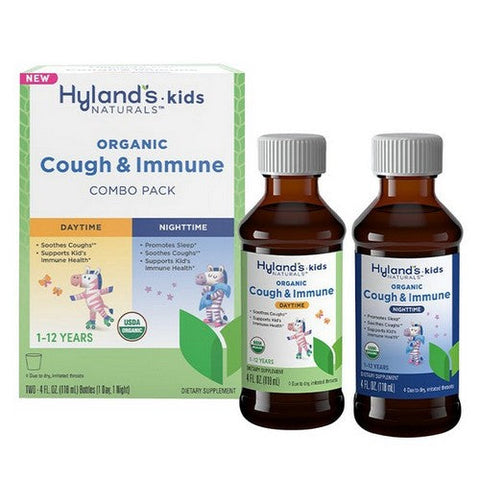Hylands, Kids Organic Cough And Immune Day And Night, 8 Oz Hylands