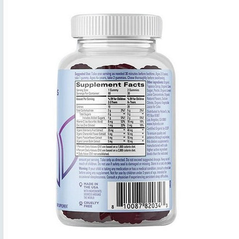 Hylands, Kids Organic Sleep Calm Plus Immunity Melatonin Free, 60 Gummies