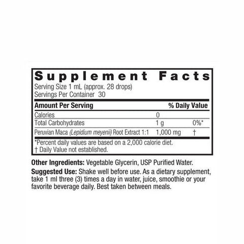 Nature's Answer, Maca Root Alcohol Free, 1000 Mg, 1 Oz Nature's Answer